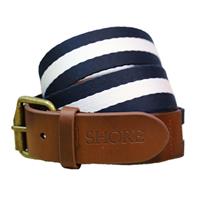 Shore Canvas and Leather Belt $50