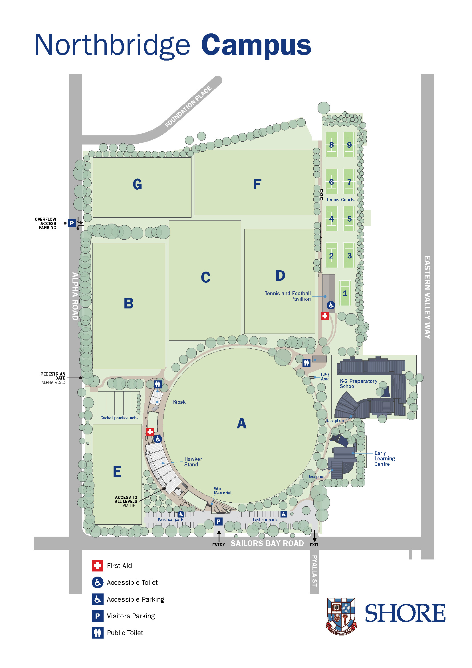 Northbridge Campus map image