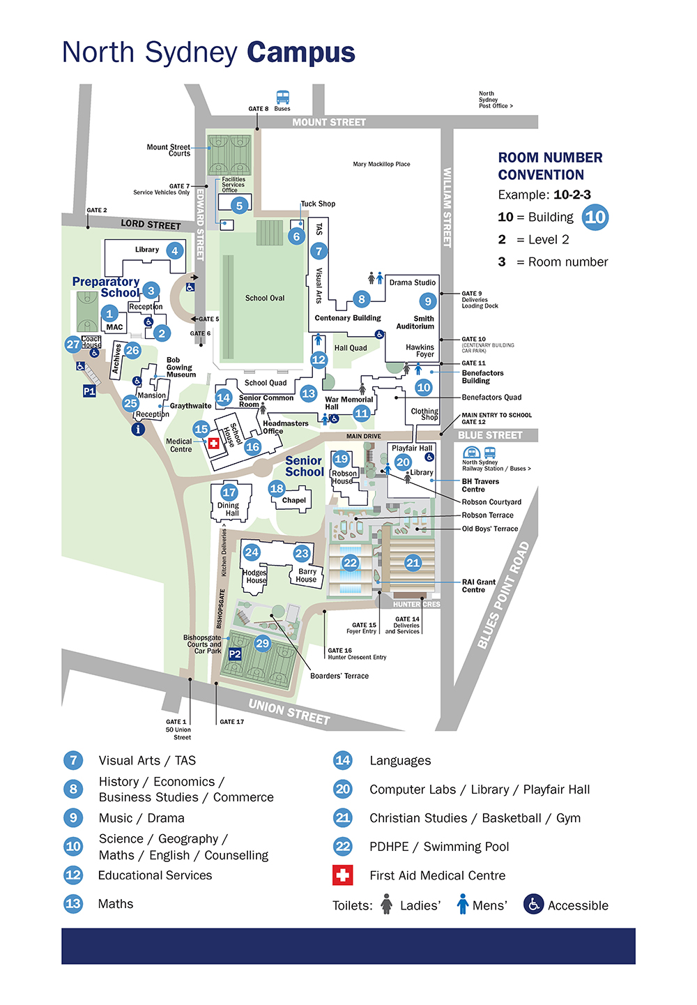 North Sydney Campus Map
