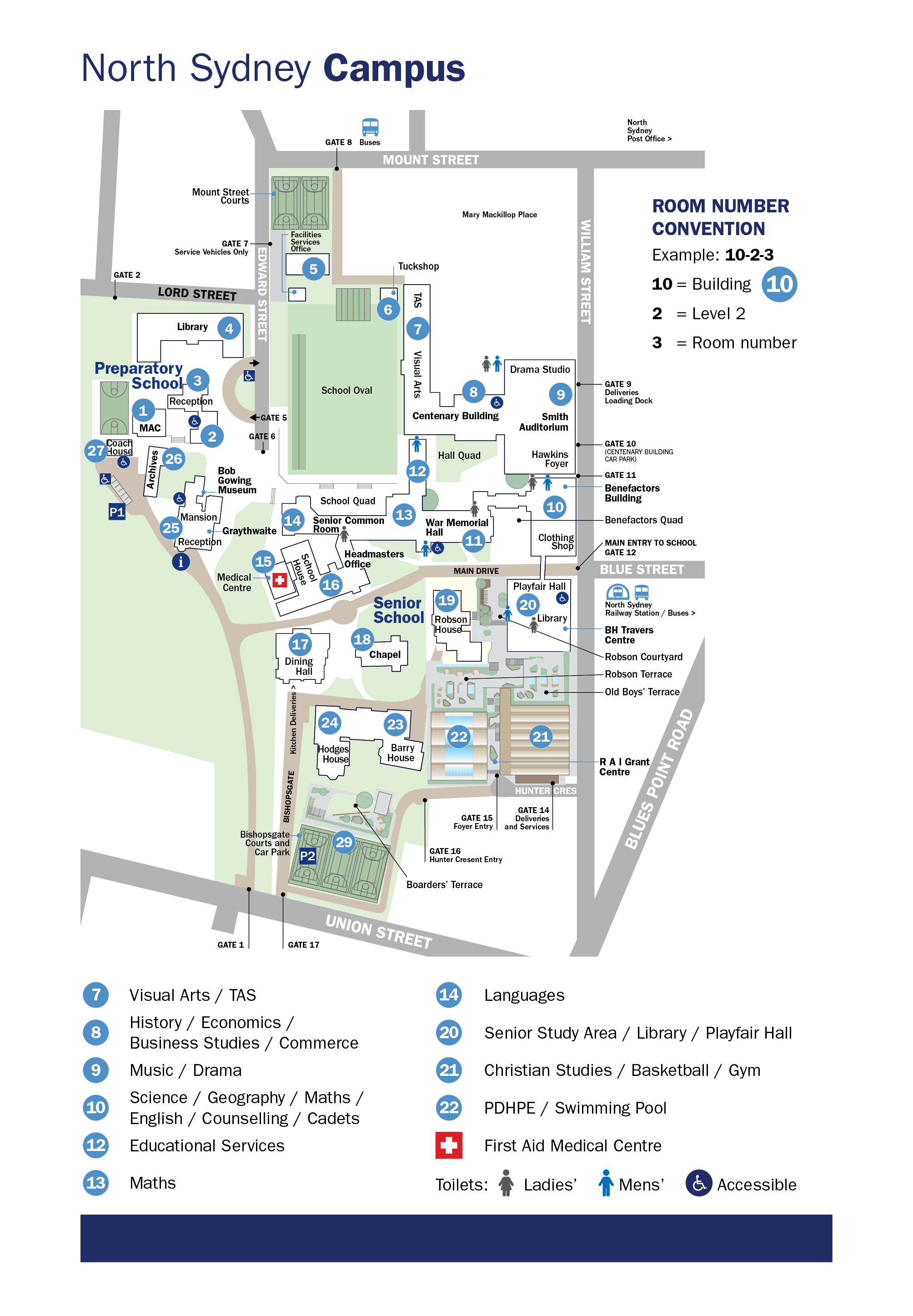 2023 North Sydney Campus Map