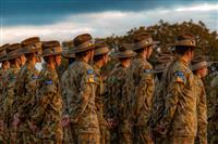 Cadets on parade at camp